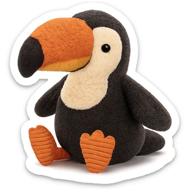 cute toucan jellycat plushie sticker