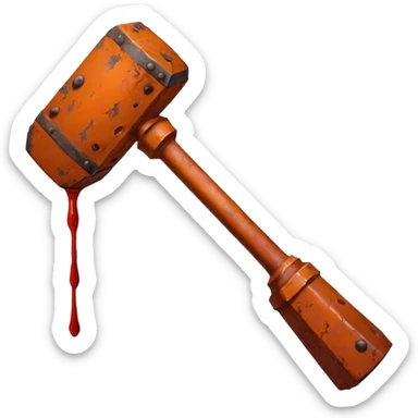 bloody sledgehammer from the Winnie the Pooh: Blood and Honey movie sticker