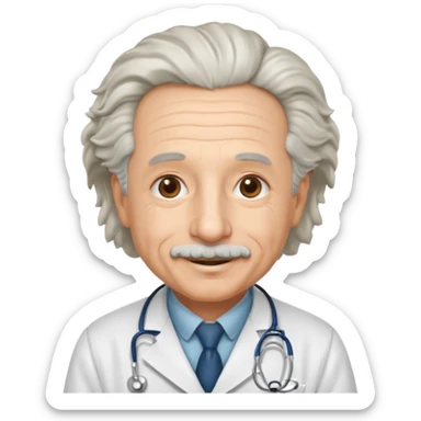 albert einstein in doctor dress  sticker