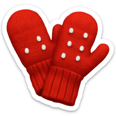 Red mittens sticker