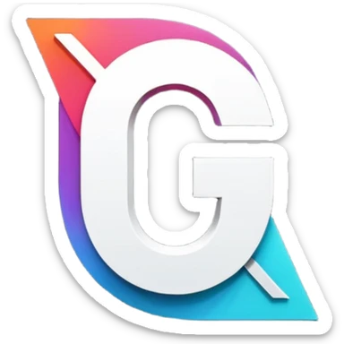 Minimalist logo design with bold white letters '0G' on a vibrant purple background. The '0' has a diagonal slash cutting through it, resembling a power or speed symbol, while the 'G' has a clean horizontal bar inside it. Modern, tech-inspired branding style. sticker