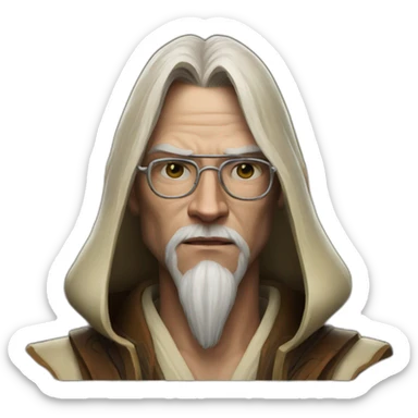 hyperrealist jedi in world of warcraft sticker