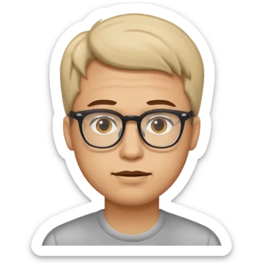 A man with glasses saying “ Are you mentally okay “! sticker