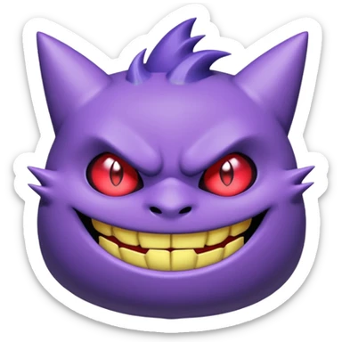 Gengar scary anime sticker