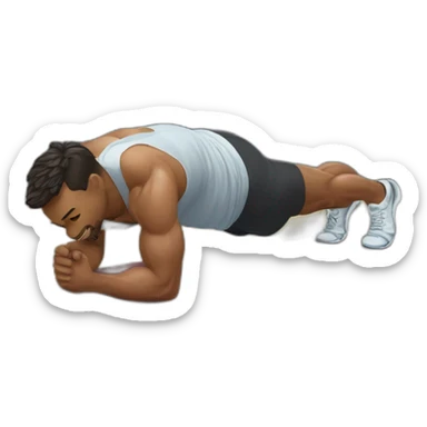 A gym guy doing push up  sticker