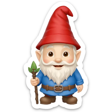 garden ornamental gnome blue sticker