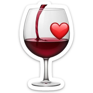 simple heart emoticon, minimal design, wine color, suitable for wine score, transparent background sticker