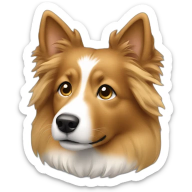 yong woman with light-broun hair and sheltie sticker