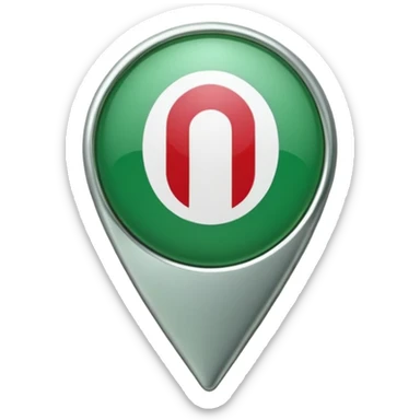 location pin Italy milan green sticker