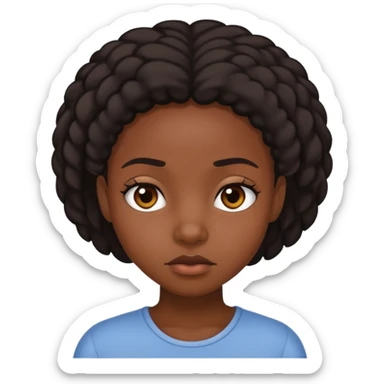 Black girl saying sorry sticker