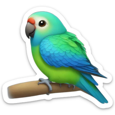 Blue masked lovebird sticker