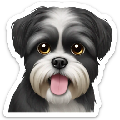 Black shih tzu singer sticker