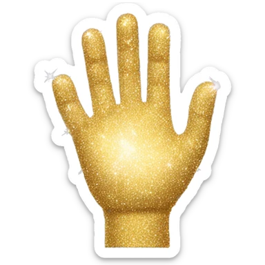 A hand sparkling glitter sticker