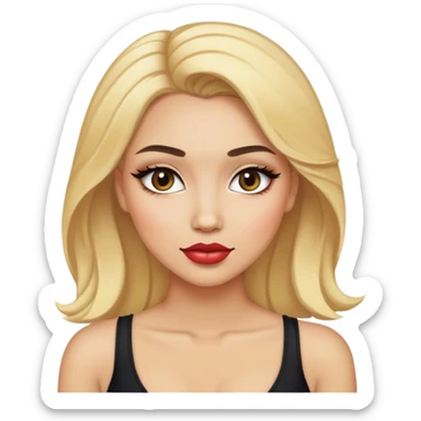 luxury blonde makeup artist sticker