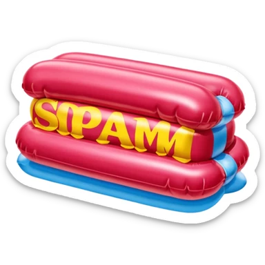  paris SPAM meat jeff koons style inflatable sculpture art painting  sticker