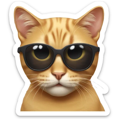 Cat with sunglasses sticker