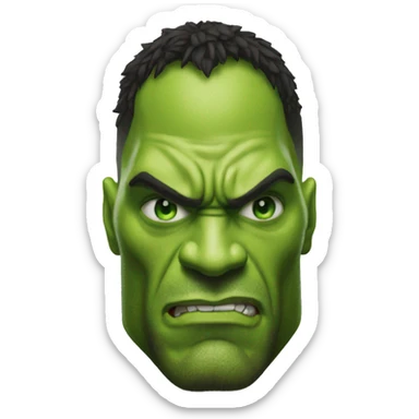the rock become hulk sticker