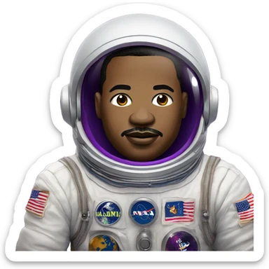 MLK jr. As an astronaut on a purple planet  sticker