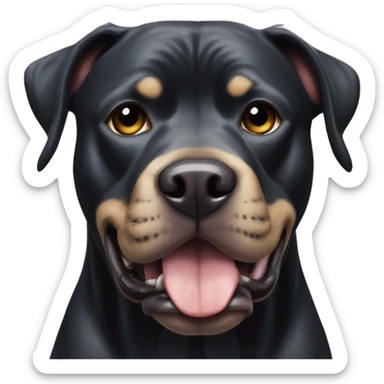 Black Pitbull lab mix sticker