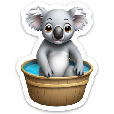 Koala wearing a bathing w sticker