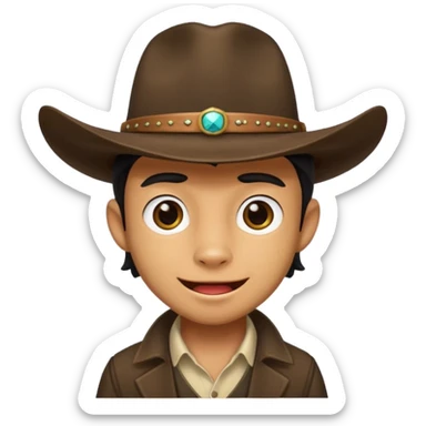 toothless dogman wearing a stetson sticker