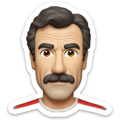tom selleck with red band over the forefront sticker