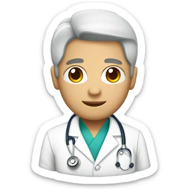 Médico estresado  sticker