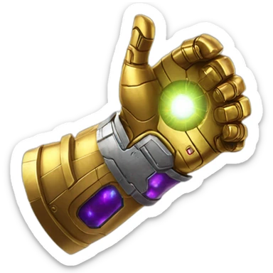 infinity gauntlet thumbs up sticker