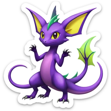 Shiny Salandit-Noivern-Espeon-Hybrid (Full body) sticker