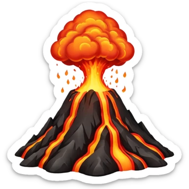 volcano sticker