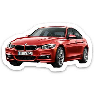 Bmw red f30 sticker