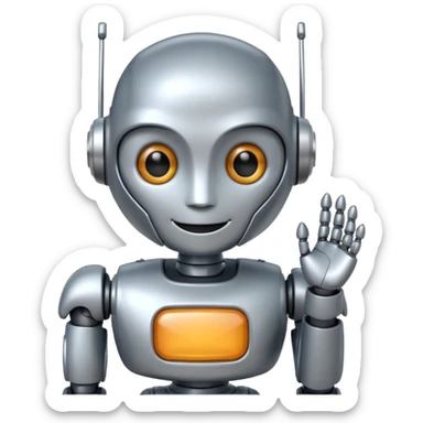 Cute Robot assistant sticker