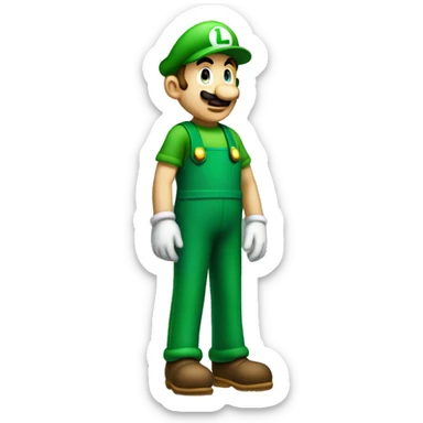 Full body Luigi  sticker