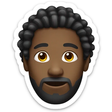 black man-dread locks-no facial hair sticker