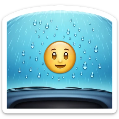rain on windshield sticker