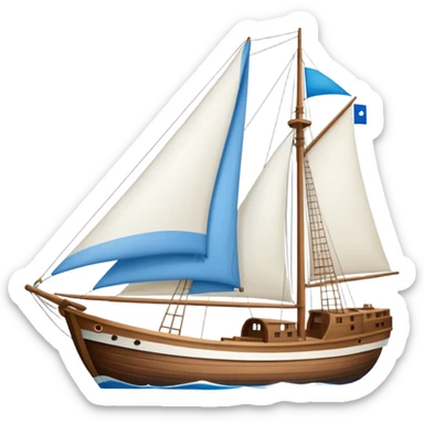 un barco navegando sticker