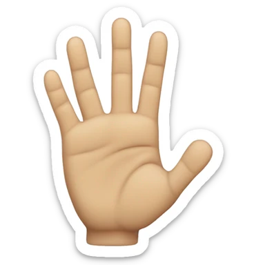 Hand ist flach und der Mittelfinger zeigt 90 Grad nach vorne  sticker