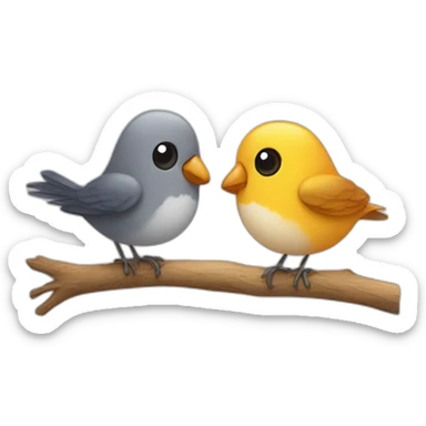 two birds and one stone sticker