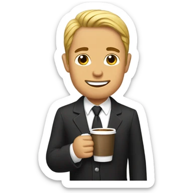 Mormon drinking coffee sticker