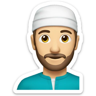 bandera azul y verde con el simbolo del islam blanco en medio sticker