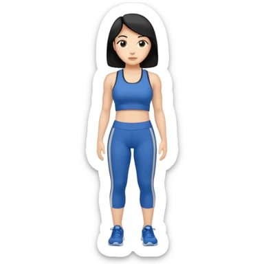 mach mir denn fintess trainer mit schwarzen haren wir er stehend steht mit gym kleidung sticker