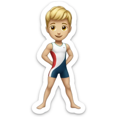 A boy gymnast sticker