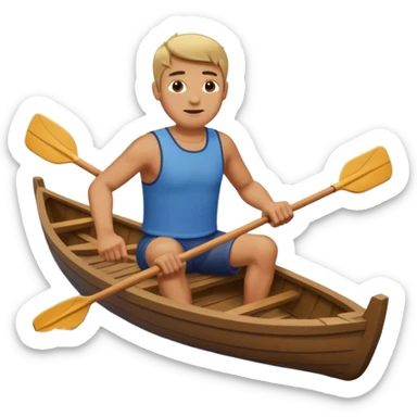 man rowing boat in Water Sports with water sticker