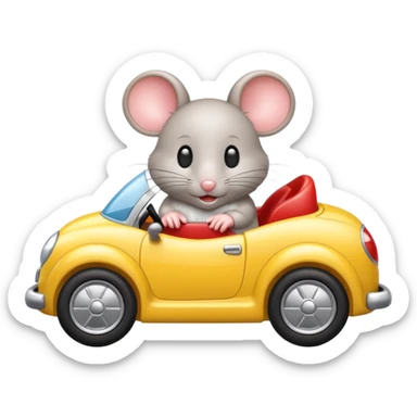 Mouse in a car sticker
