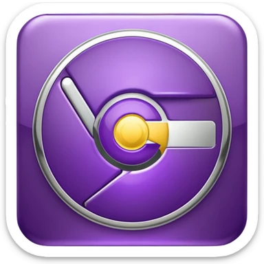 dark purple google chrome logo sticker