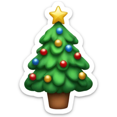 Christmas tree posing sticker