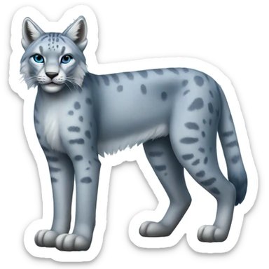 A blue lynx full body sticker