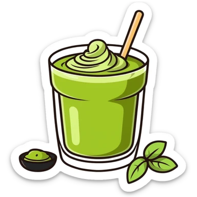 Green matcha sticker