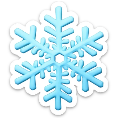 Light blue snow flake sticker