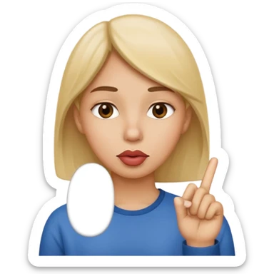 Labio con dedo en la boca sticker